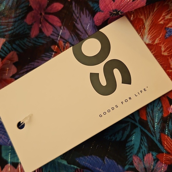 Vtg SO Purple Floral Corset Style Long Sleeve Chiffon Peasant Off Shoulder Top - Picture 10 of 11